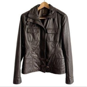 Danier Chocolate Brown Leather Jacket